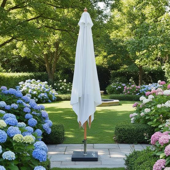 Parasol droit écru 3x3 m Pegasia - Gecko Jardin - Imagen 5