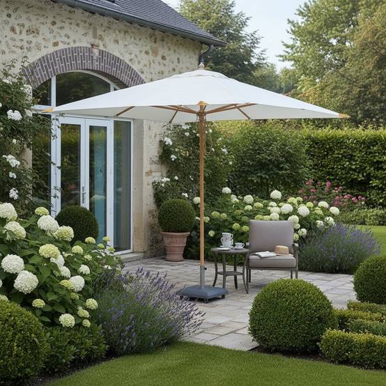 Parasol droit écru 3x3 m Pegasia - Gecko Jardin - Imagen 6