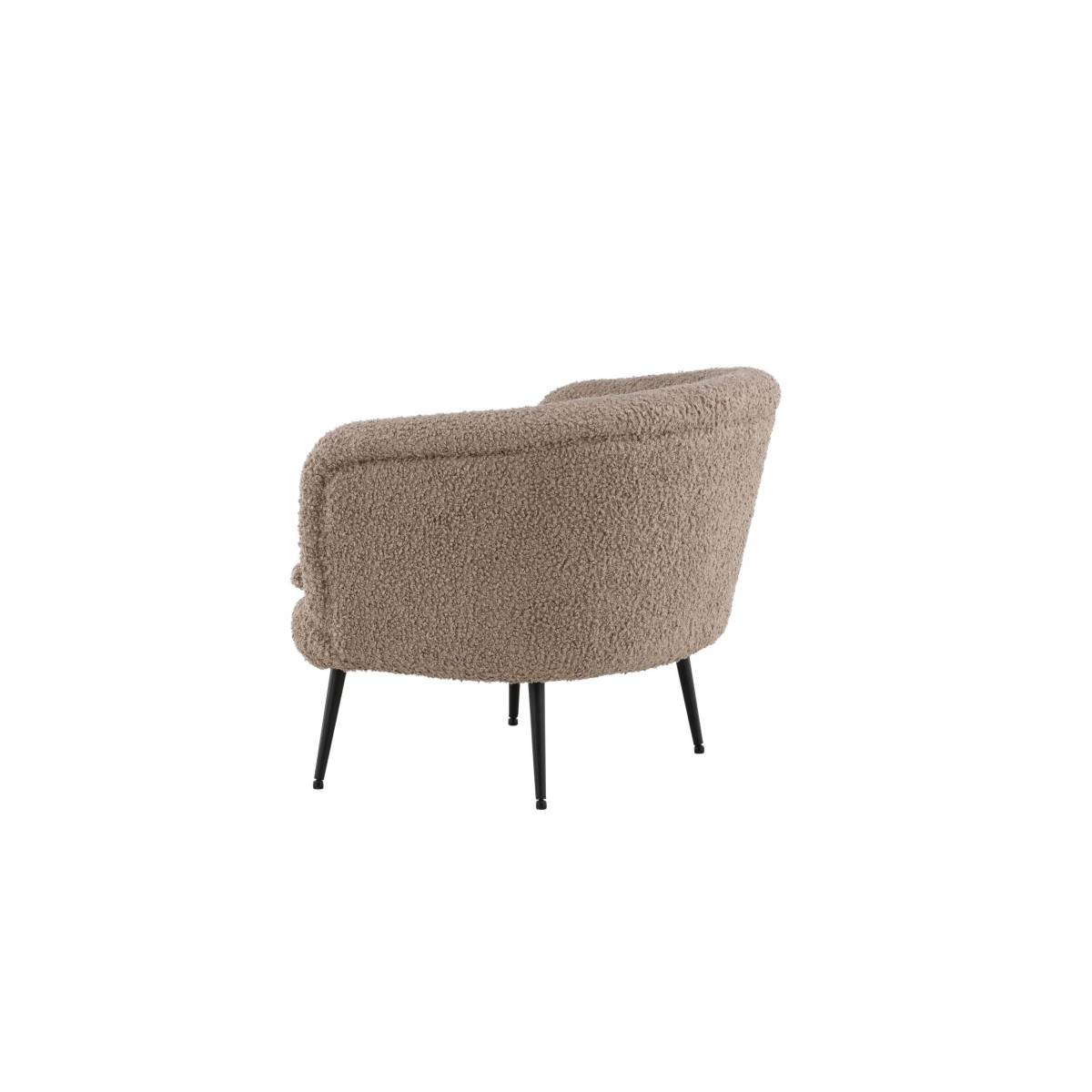 Paris Prix - Fauteuil Design Bouclette "Nordkoster" 81cm Beige Foncé - Image 9