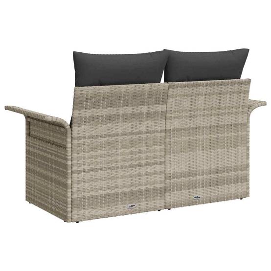 Canapé Extérieur Compact Polyrotin Gris Clair & Résistance UV pour Aménagement Terrasse Durable Gris – ComfortXL Outdoor Living - Image 4