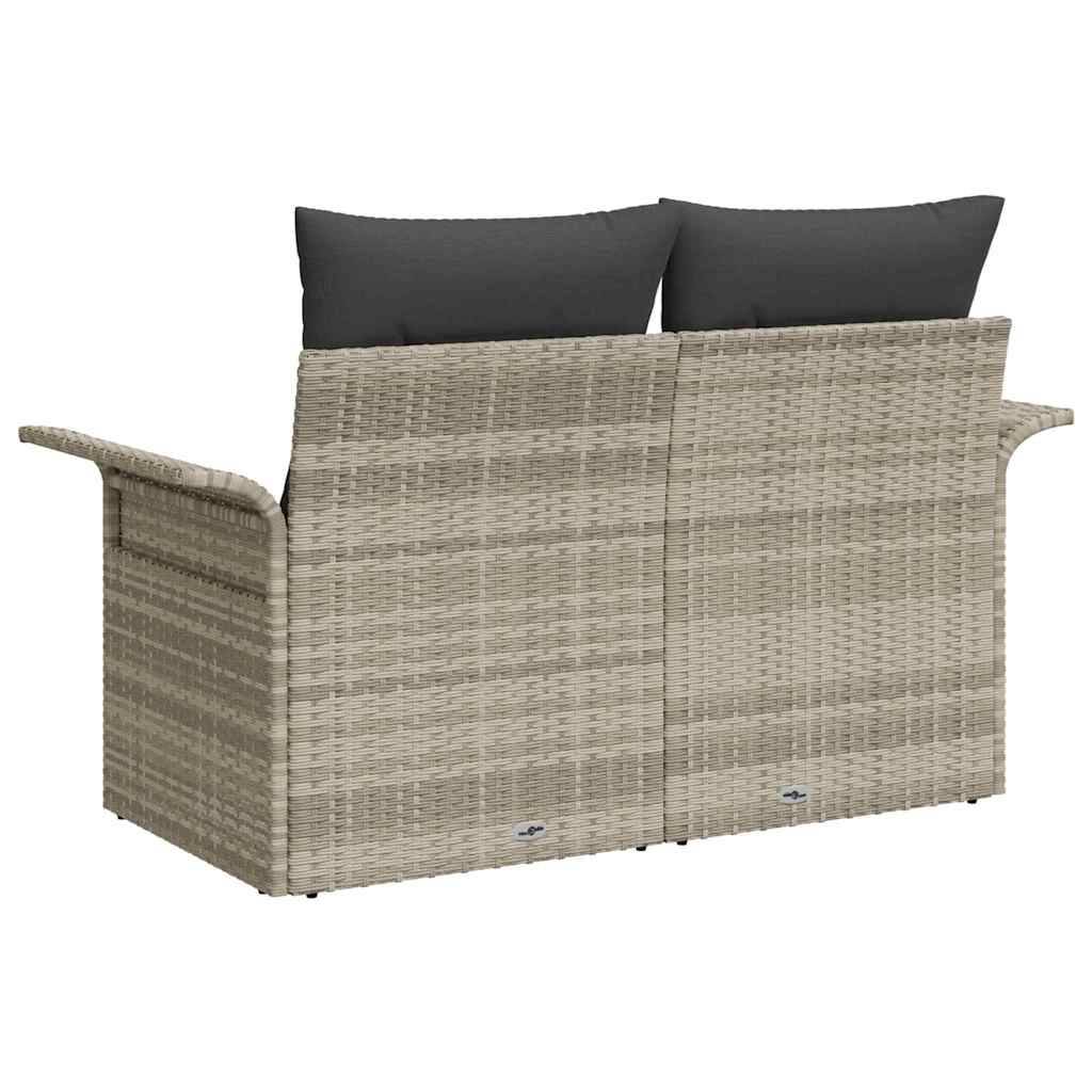 Canapé Extérieur Compact Polyrotin Gris Clair & Résistance UV pour Aménagement Terrasse Durable Gris – ComfortXL Outdoor Living - Image 4