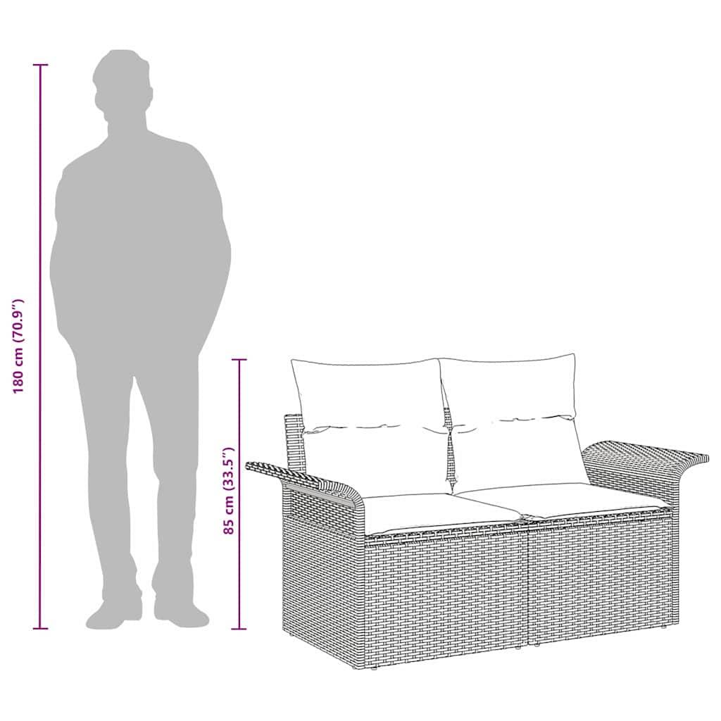 Canapé Extérieur Compact Polyrotin Gris Clair & Résistance UV pour Aménagement Terrasse Durable Gris – ComfortXL Outdoor Living - Image 6