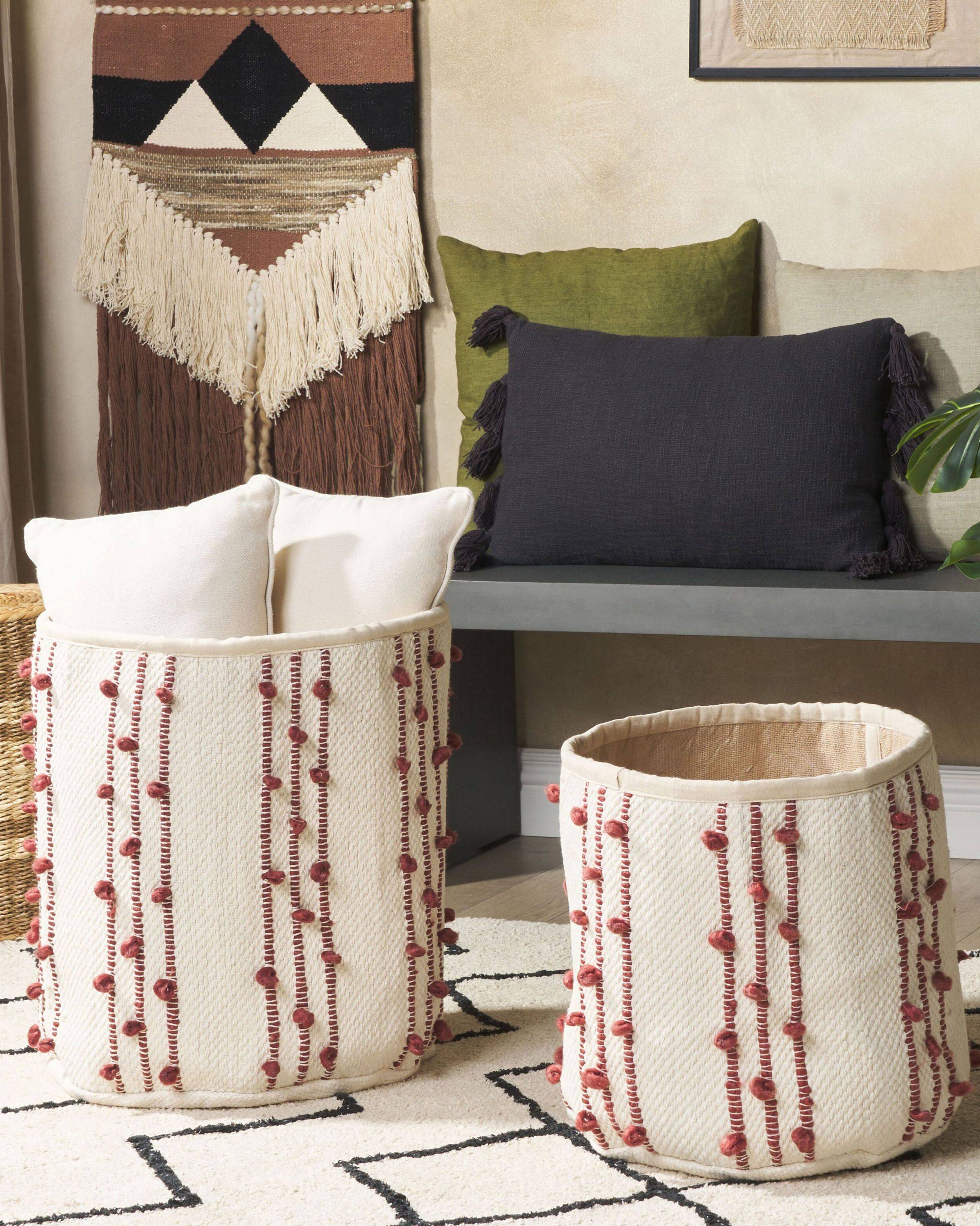 Beliani - Corbeille Coton Beige KHEL - Beliani - Imagen 1