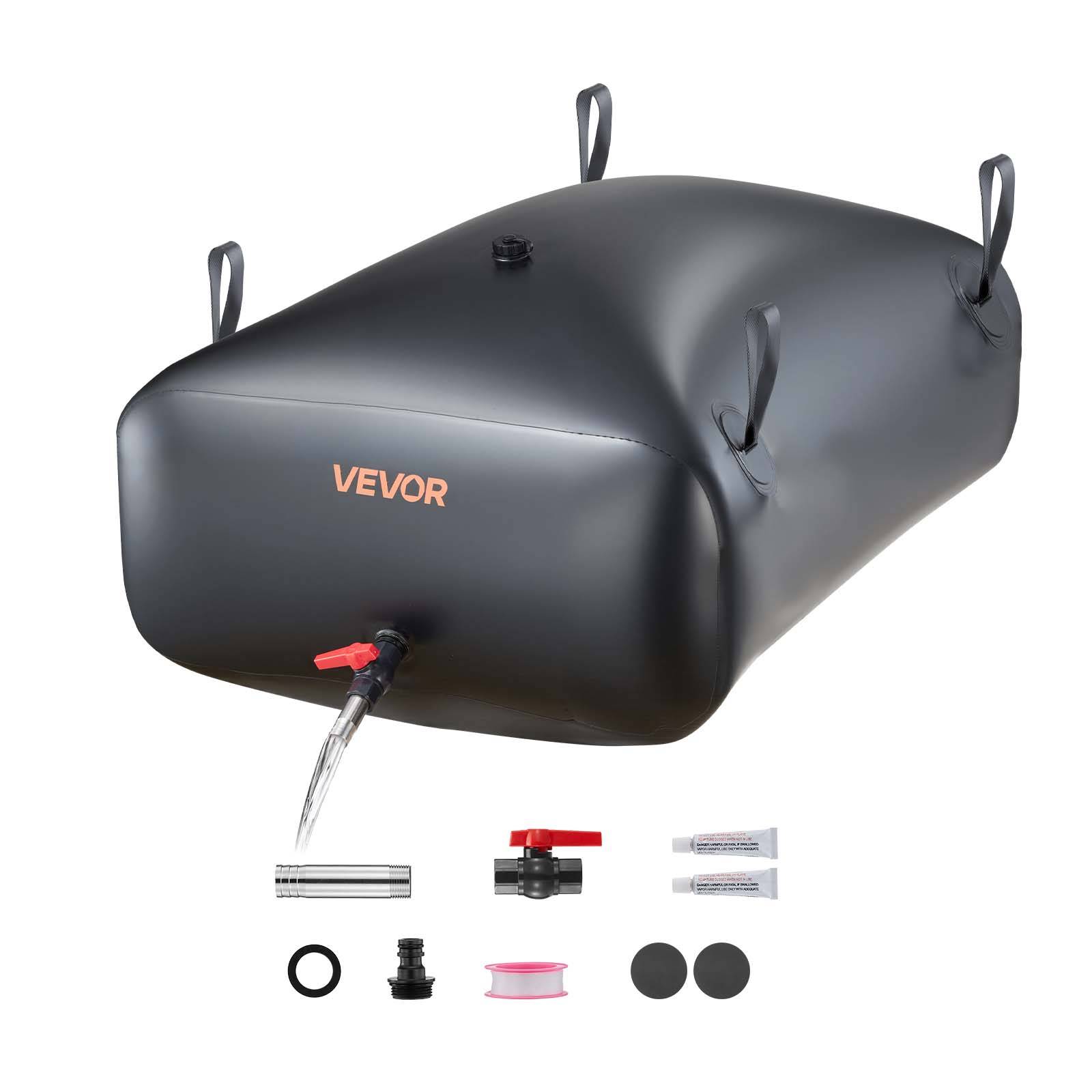Vevor - VEVOR Réservoir d'Eau Souple Vessie de Stockage Eau Pliable 330 L PVC 1000D Noir - Image 1