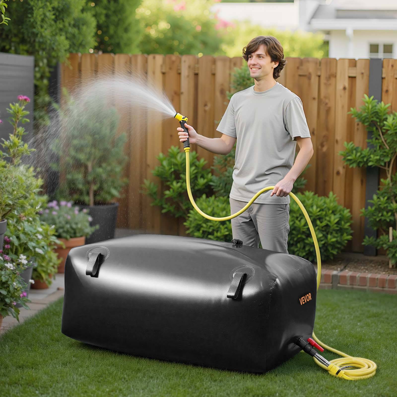 Vevor - VEVOR Réservoir d'Eau Souple Vessie de Stockage Eau Pliable 330 L PVC 1000D Noir - Image 8