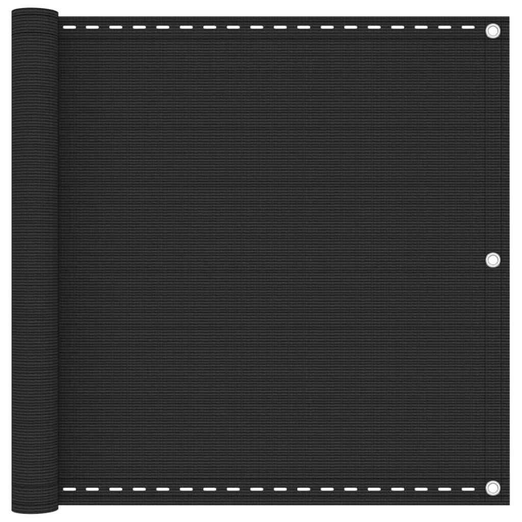 Helloshop26 - Écran de balcon brise pare vue protection confidentialité 90 x 500 cm PEHD anthracite - Imagen 1