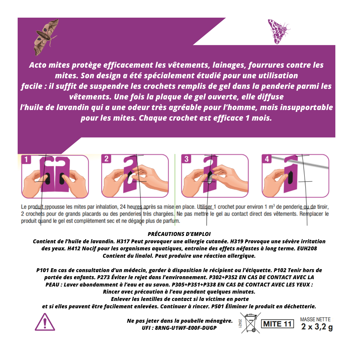 Acto - Pack Anti-Mites Maison ACTO : Mites Alimentaires et Mites Textiles - Image 5