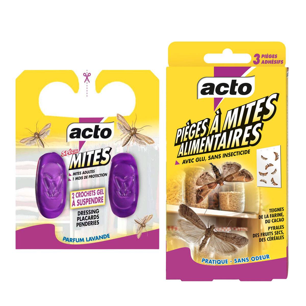 Acto - Pack Anti-Mites Maison ACTO : Mites Alimentaires et Mites Textiles - Image 1