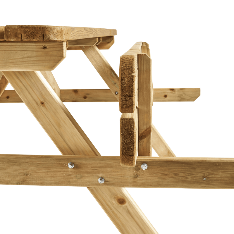 Forest Style - TABLE PIQUE NIQUE BOIS 180CM AVEC BANCS RABATTABLES - Imagen 2