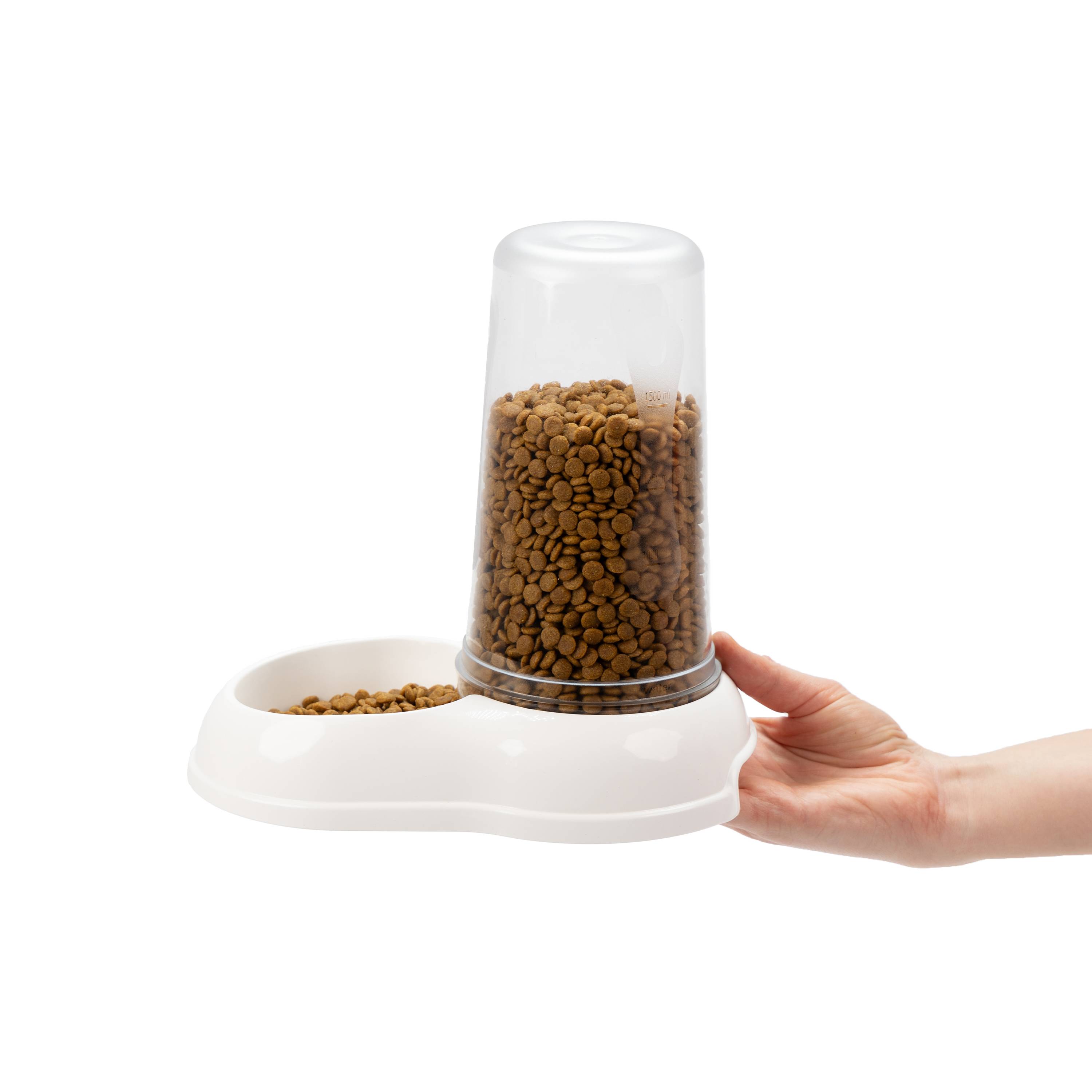 Ferplast - Ferplast Distributeur de nourriture ou d'eau pour chiens et chats AZIMUT 1500, Distributeur de nourriture sèche 1,5 litre, fond antidérapant, 16,5 x - Imagen 6