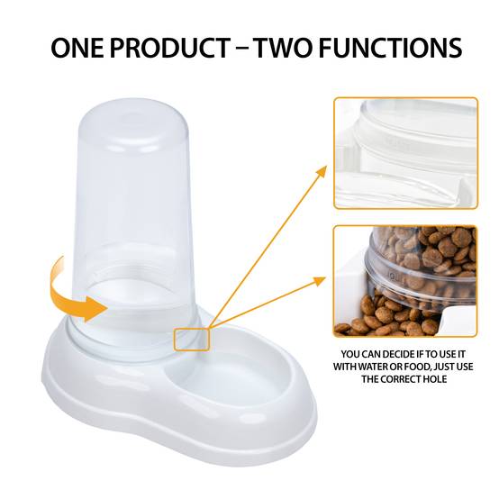 Ferplast - Ferplast Distributeur de nourriture ou d'eau pour chiens et chats AZIMUT 1500, Distributeur de nourriture sèche 1,5 litre, fond antidérapant, 16,5 x - Imagen 7