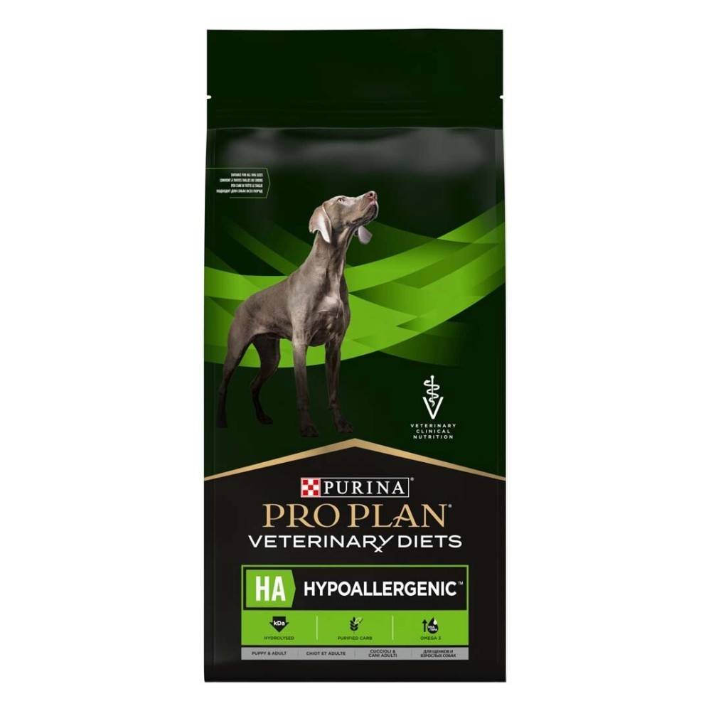 CROQUETTES CHIEN VETERINARY DIETS HA HYPOALLERGENIC DERMATOSIS - PROPLAN 3 kg - Image 1