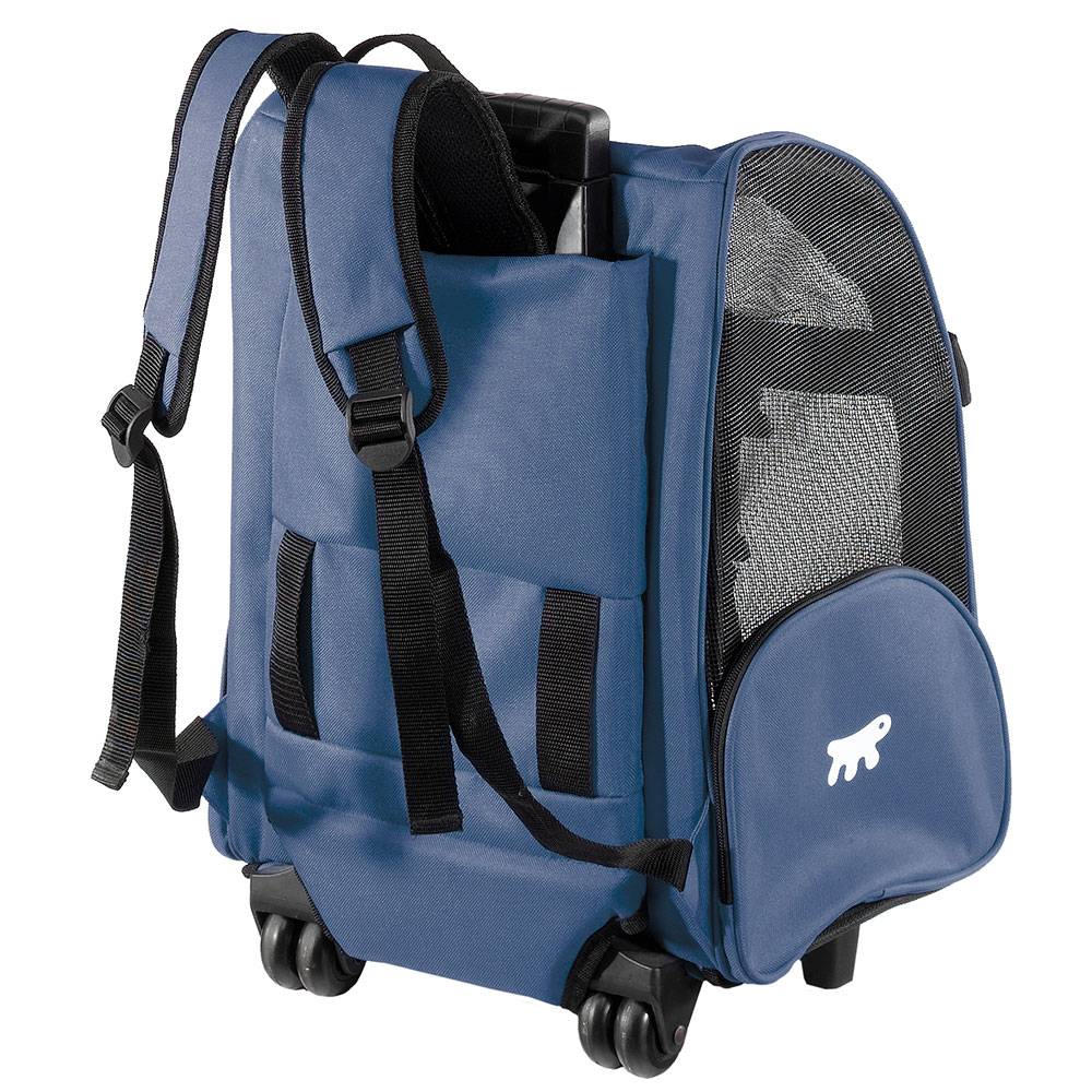 Ferplast - Panier de Transport Petits Chiens Chats TROLLEY à Roulettes, Sac à Dos pour Petits Chiens Chats, Poignée Télescopique, Poches pour Accessoires, Rouge - Imagen 9