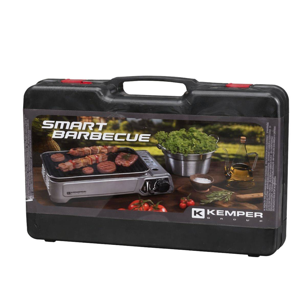 Barbecue à gaz portable 1900W Grille anti adhesive + 8 Cartouches gaz butane - Idéal camping, terrasse, extérieur KEMPER - Imagen 9