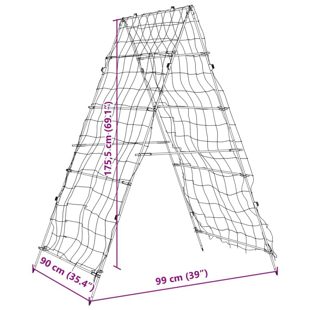 Treillis de jardin acier vert 99 x 90 x 175.5 cm - PANGIVO - Image 9