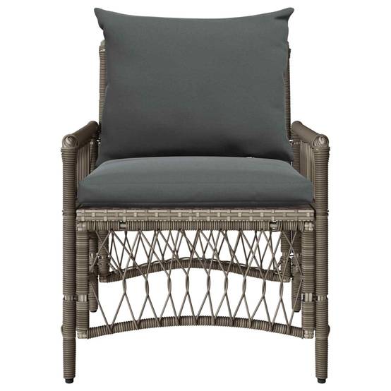 Chaise de jardin avec coussin Polyrotins Gris 73 x 61 x 77 cm, Poids :10.8kg - PANGIVO - Image 2