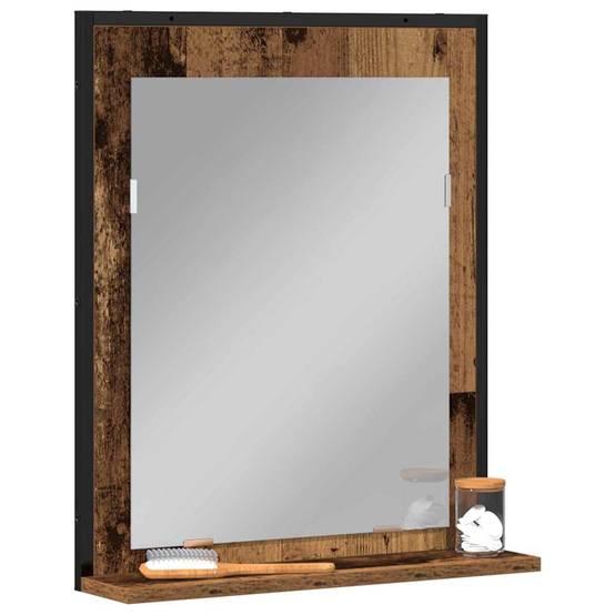 Miroir Bois ancien 50 x 12 x 60 cm Verre et Bois Ingénierie Maison Chic - Image 3