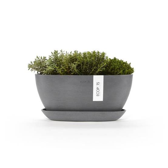 Ecopots - Pot Ovale Sofia 30 + Soucoupe - 30 x 13 x H. 13,9 cm - 2,7 L ECOPOTS - Imagen 2