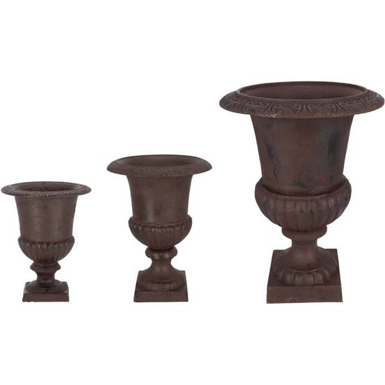 Esschert Design - Vase Médicis en fonte Lot de 3 - Image 1