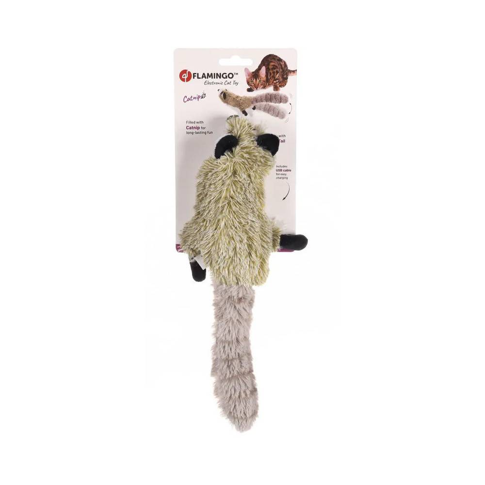 Jouet raton laveur électronique avec queue mobile 34 cm pour chat - Imagen 2