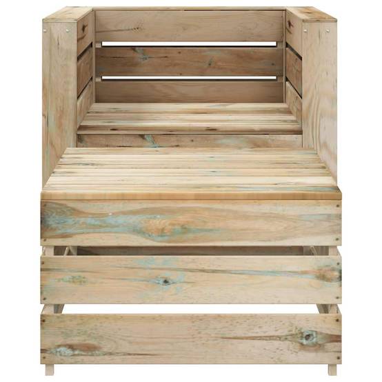 Salon de jardin palette 2 pièces Bois de Pin Traité Fauteuil et Table pour Jardin Brun – ComfortXL Outdoor Living - Image 3