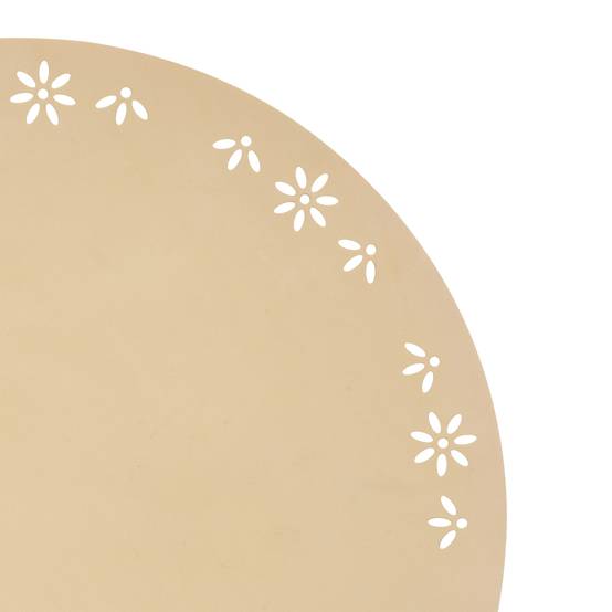 Set de table rond décoratif avec motif floral - ATMOSPHERA - Polyester - Beige - Image 2