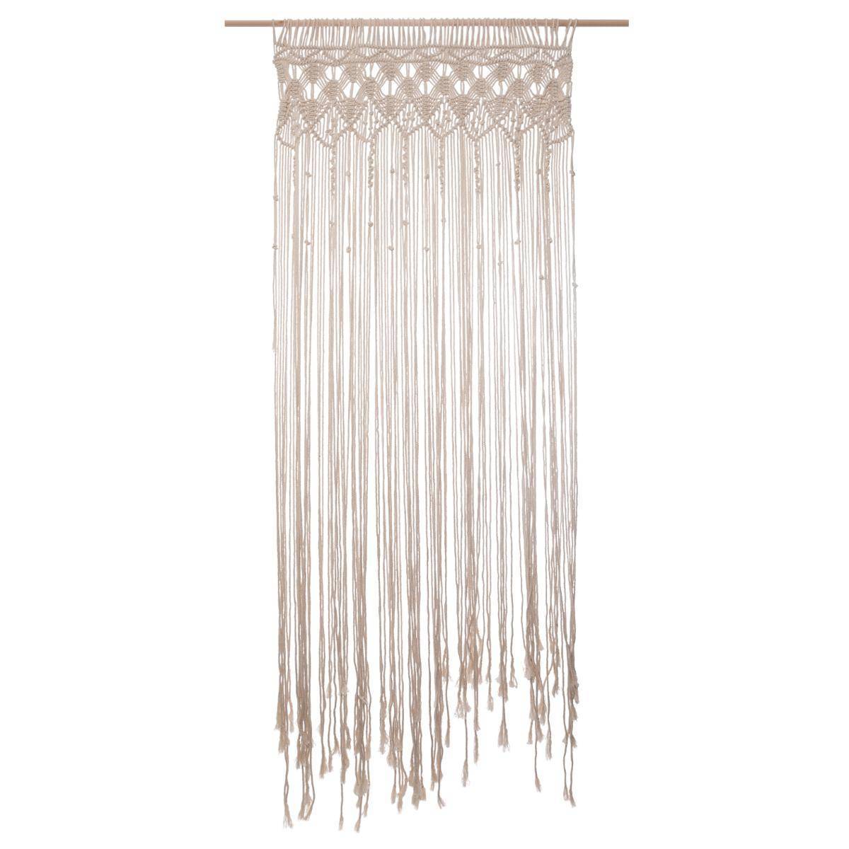 Atmosphera - Rideau fil "Macramé" blanc ivoire 90x200cm - Atmosphera Créateur d'intérieur - Imagen 2