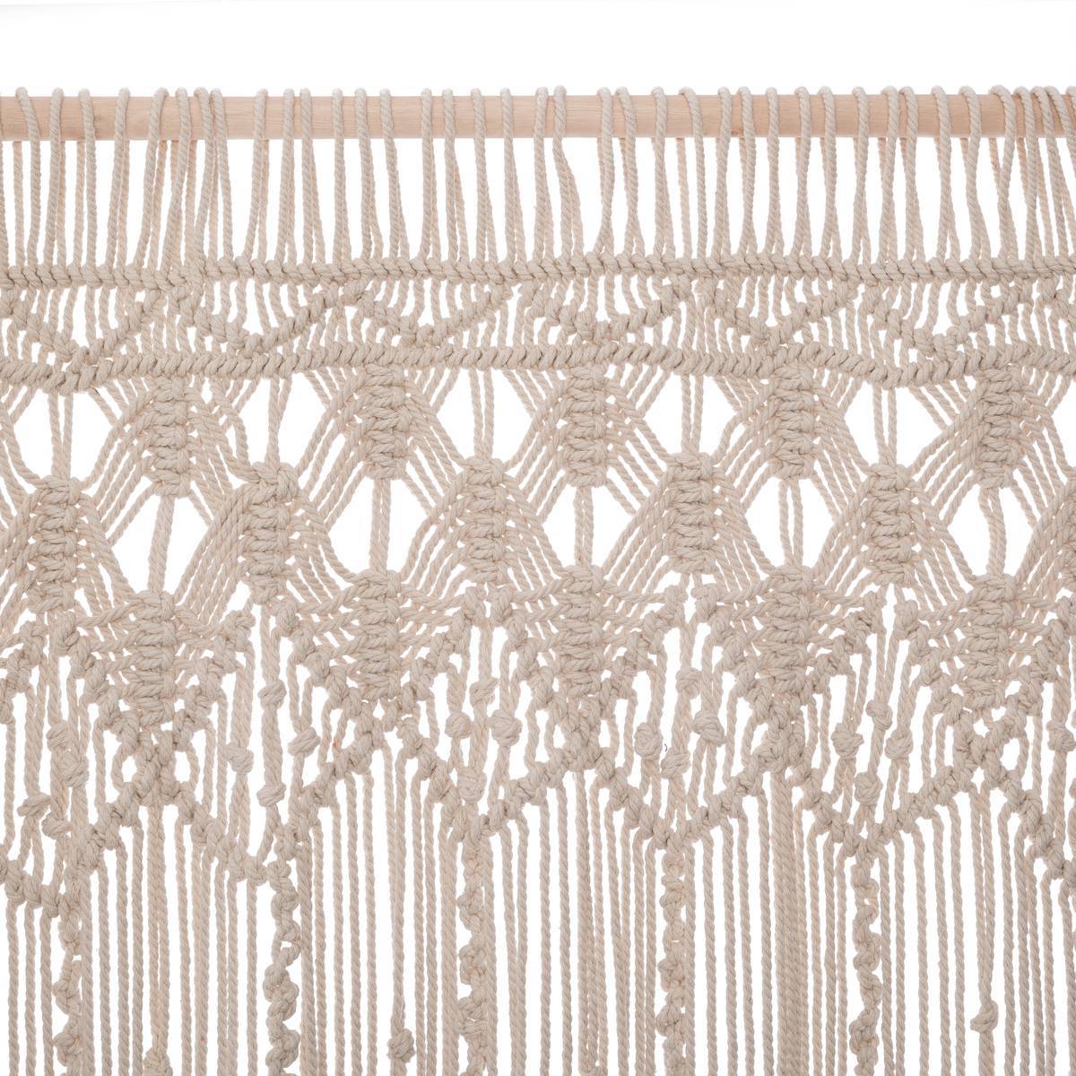 Atmosphera - Rideau fil "Macramé" blanc ivoire 90x200cm - Atmosphera Créateur d'intérieur - Imagen 4