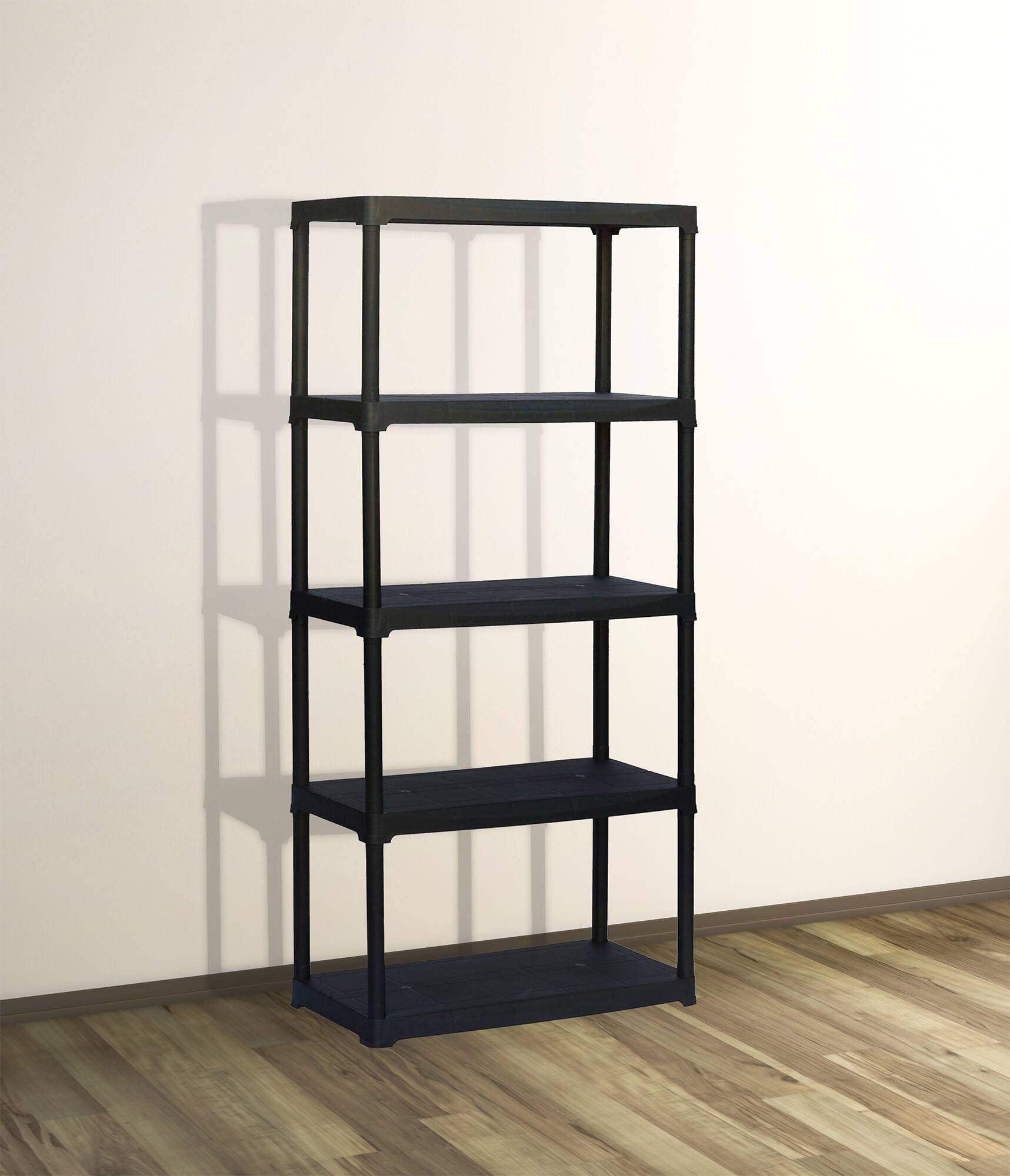 Dmora - Armoire d'extérieur Damme, Etagère d'extérieur, Armoire de balcon polyvalente, Armoire d'extérieur, Anthracite, 90x40h176 cm - Dmora - Imagen 2
