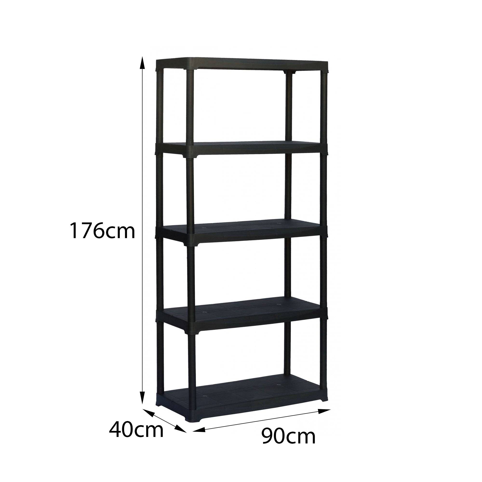 Dmora - Armoire d'extérieur Damme, Etagère d'extérieur, Armoire de balcon polyvalente, Armoire d'extérieur, Anthracite, 90x40h176 cm - Dmora - Imagen 3