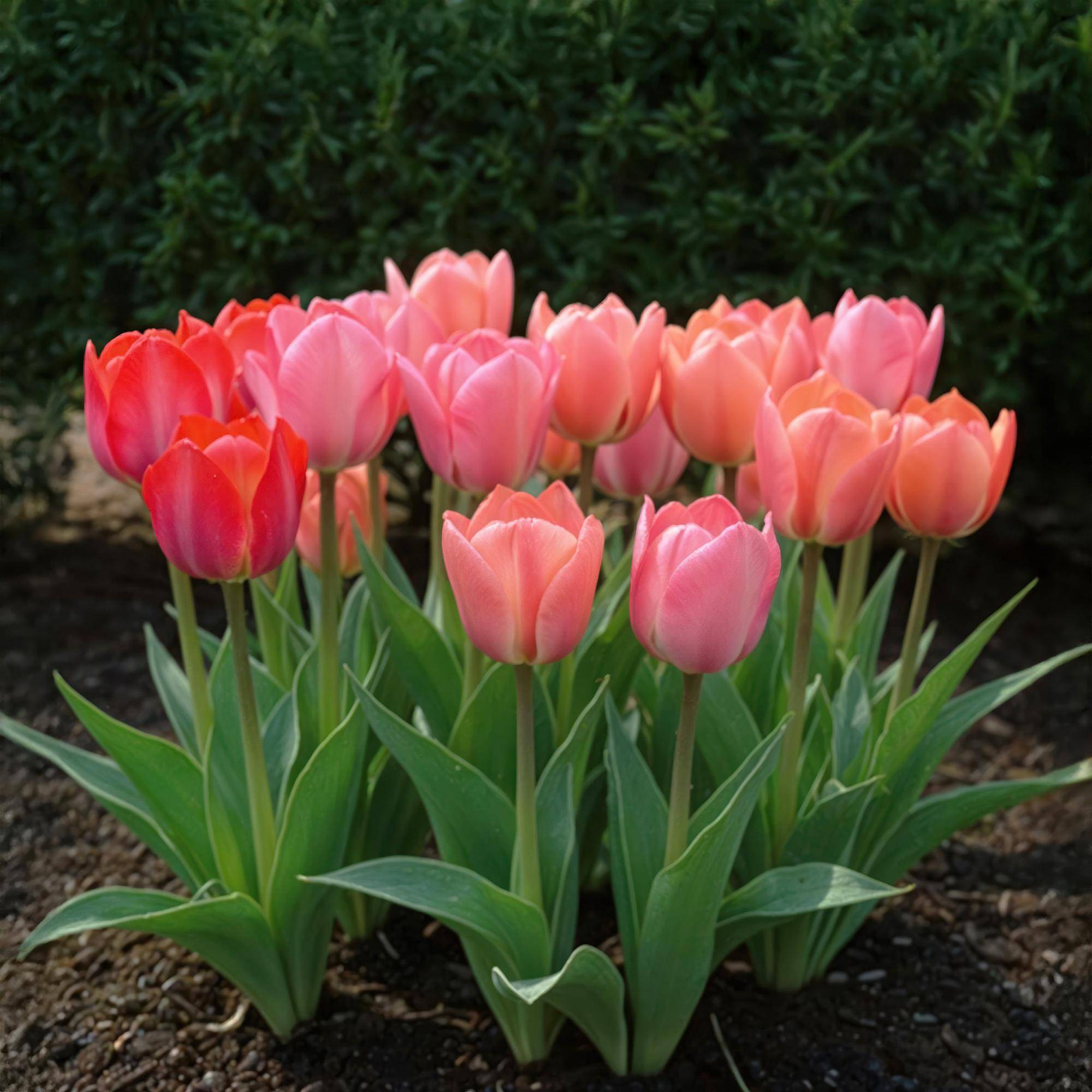 La Green Touch - Tulipe (Tulipa) 'Pink-Red' - Image 3