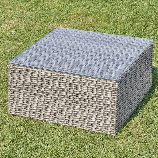 Hesperide - Table basse de jardin carrée "Mooréa" terre d'ombre 72x72x36cm en aluminium traité époxy Hespéride - Image 1
