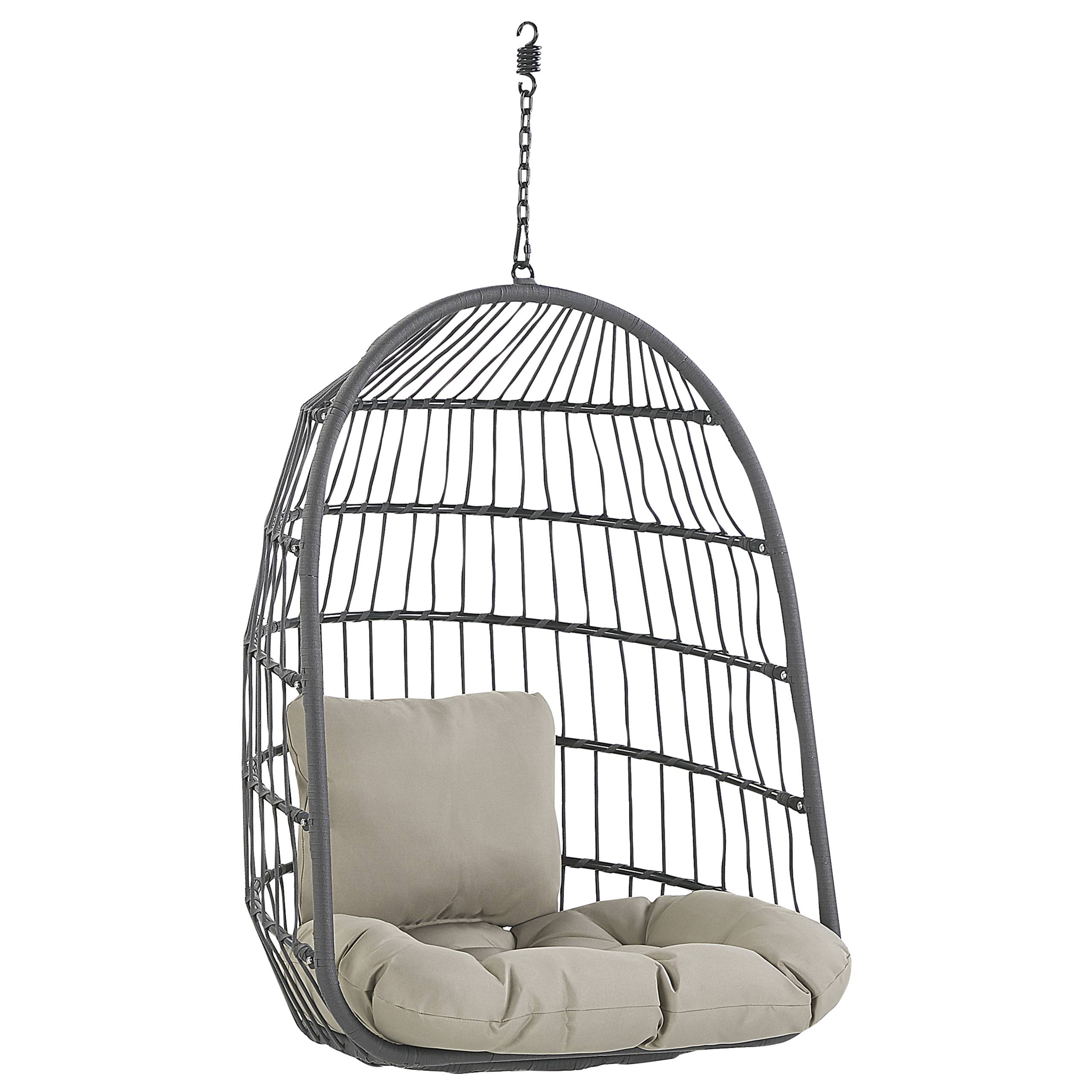 Beliani - Chaise porte-à-faux Tissu Noir ALLERA - 102x102x199- Beliani - Image 7