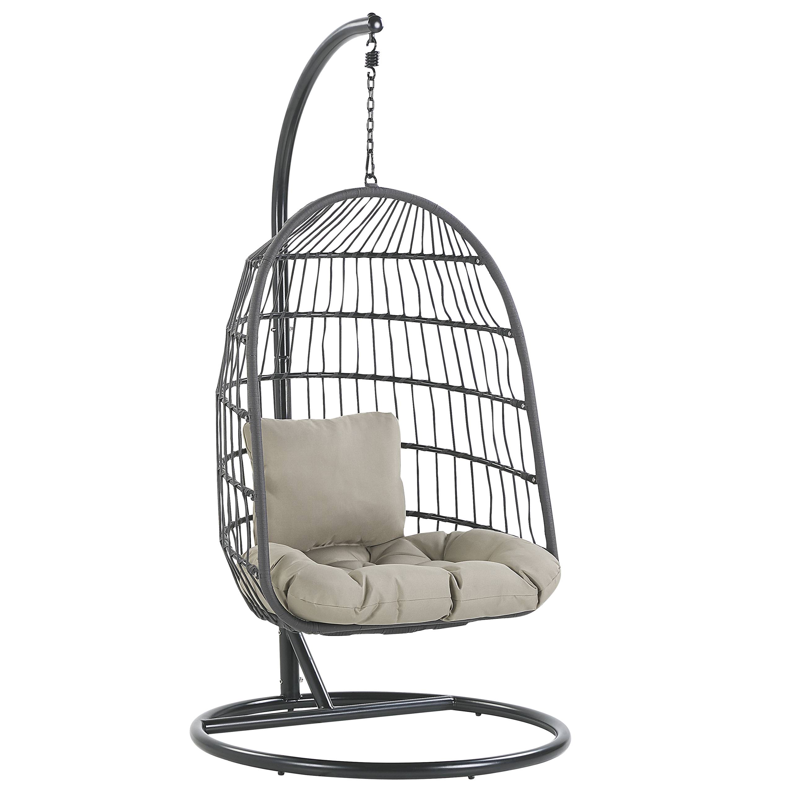 Beliani - Chaise porte-à-faux Tissu Noir ALLERA - 102x102x199- Beliani - Image 2