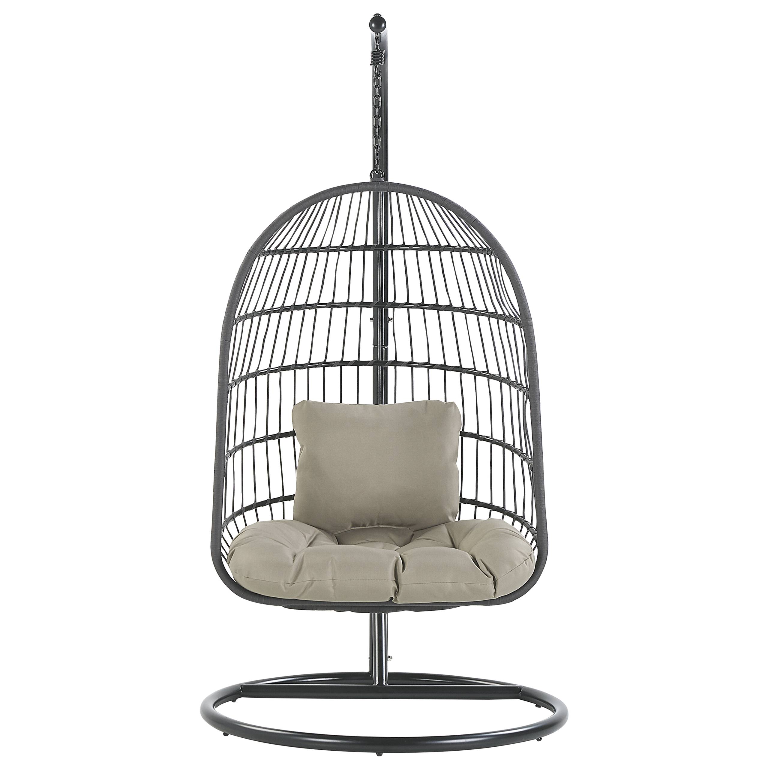 Beliani - Chaise porte-à-faux Tissu Noir ALLERA - 102x102x199- Beliani - Image 4
