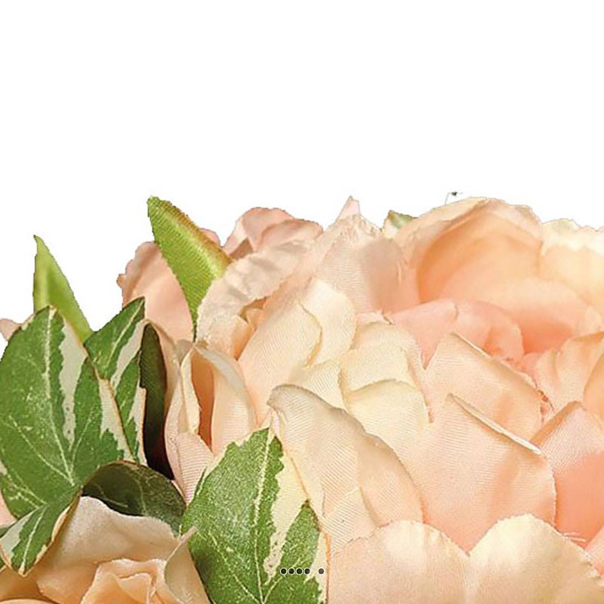 Bouquet Pivoines &Carottes sauvages factice 7 fleurs H20cm Rose saumon - couleur: Rose saumon - Image 3