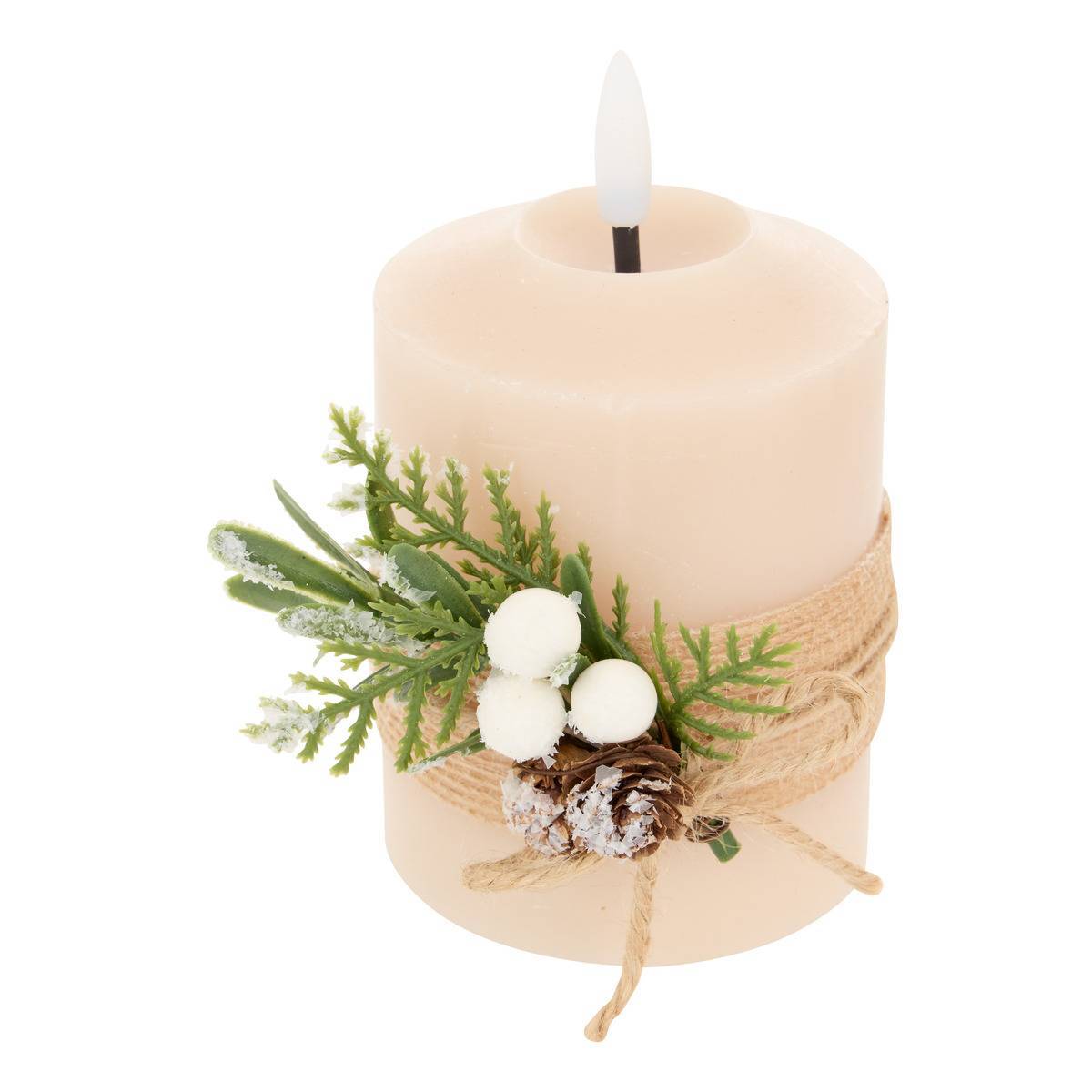 Feeric Christmas - Bougie LED Lupa beige H. 10 cm - Feeric Lights & Christmas - Image 1