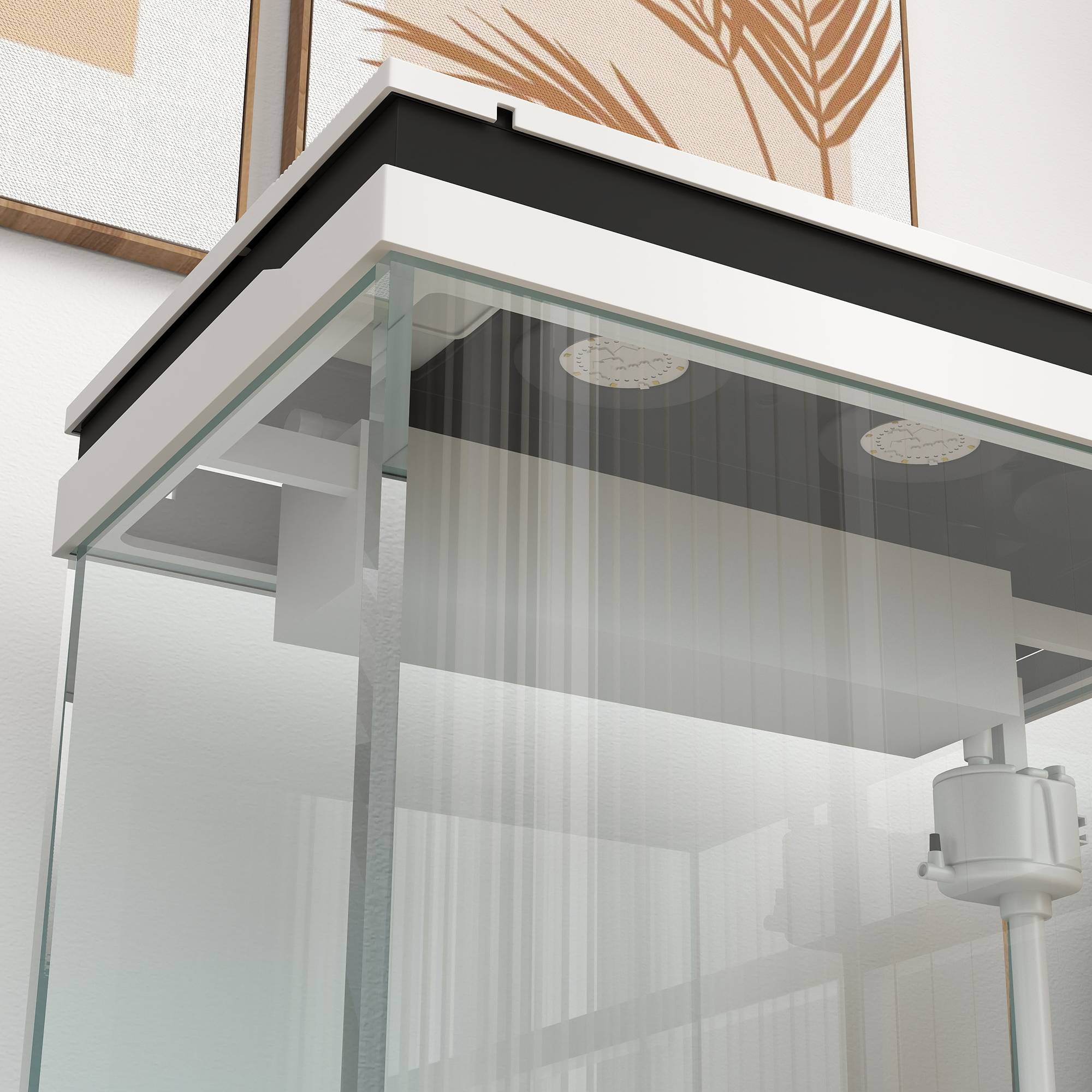 ComfortXL - Aquarium 41 L verre blanc 48 x 30 x 41 cm avec filtration pompe à eau et éclairage LED pour poissons - Image 9
