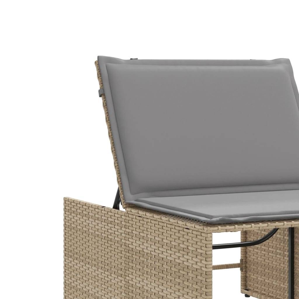 Kit 2 Lits de Jardin et Table Résine Tressée Beige Terrasse – ComfortXL Outdoor Living - Image 10