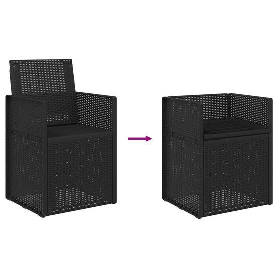 Chaises de jardin PP anthracite 53 x 47 x 88.5 cm - PANGIVO - Image 9