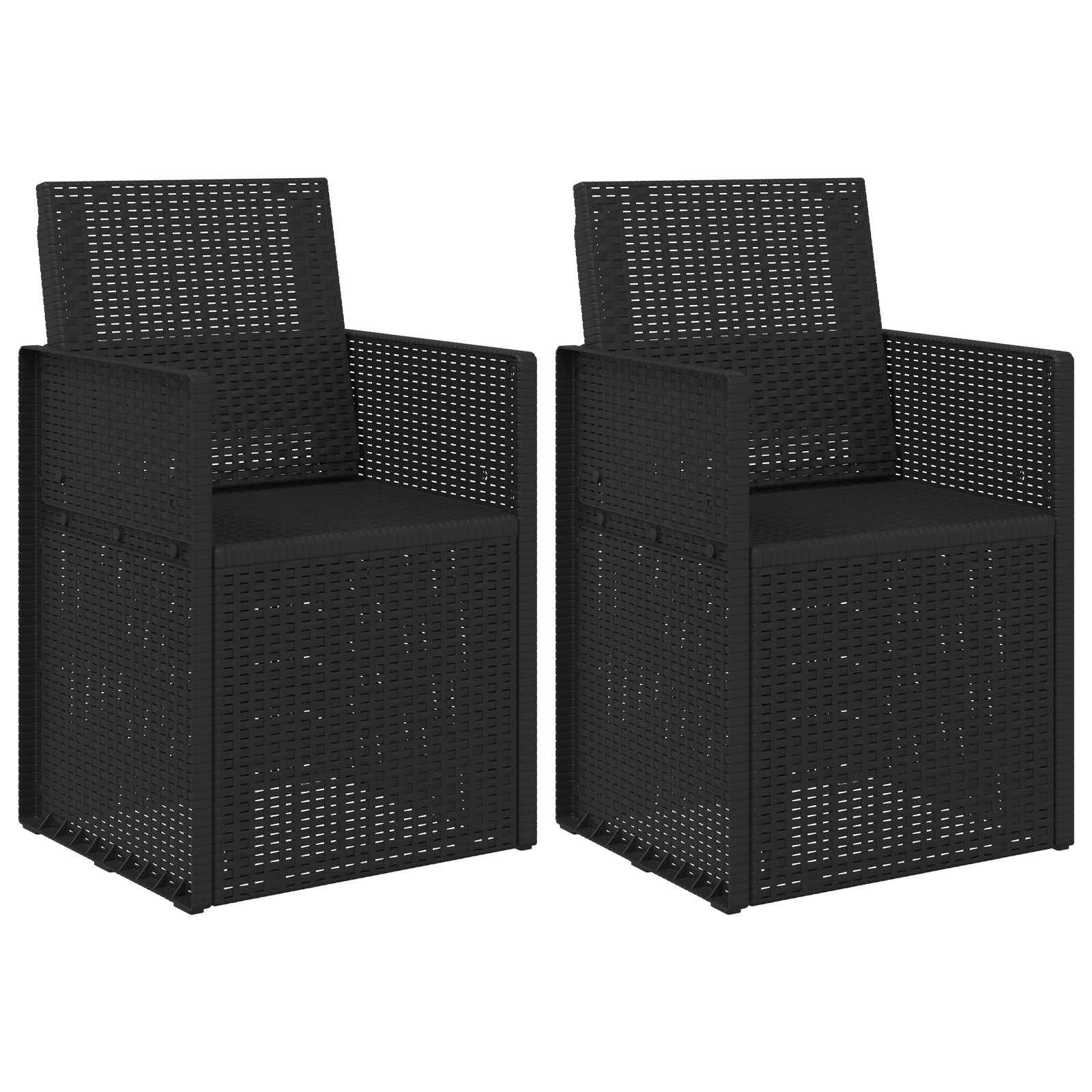 Chaises de jardin PP anthracite 53 x 47 x 88.5 cm - PANGIVO - Image 2