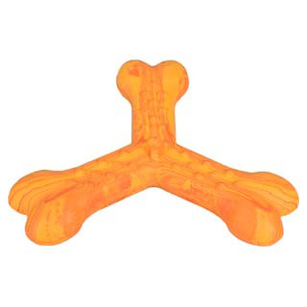 Flamingo - Flamingo - Jouet pour chien Saveo 15.5 cm os triple parfum poulet caoutchouc - Imagen 1