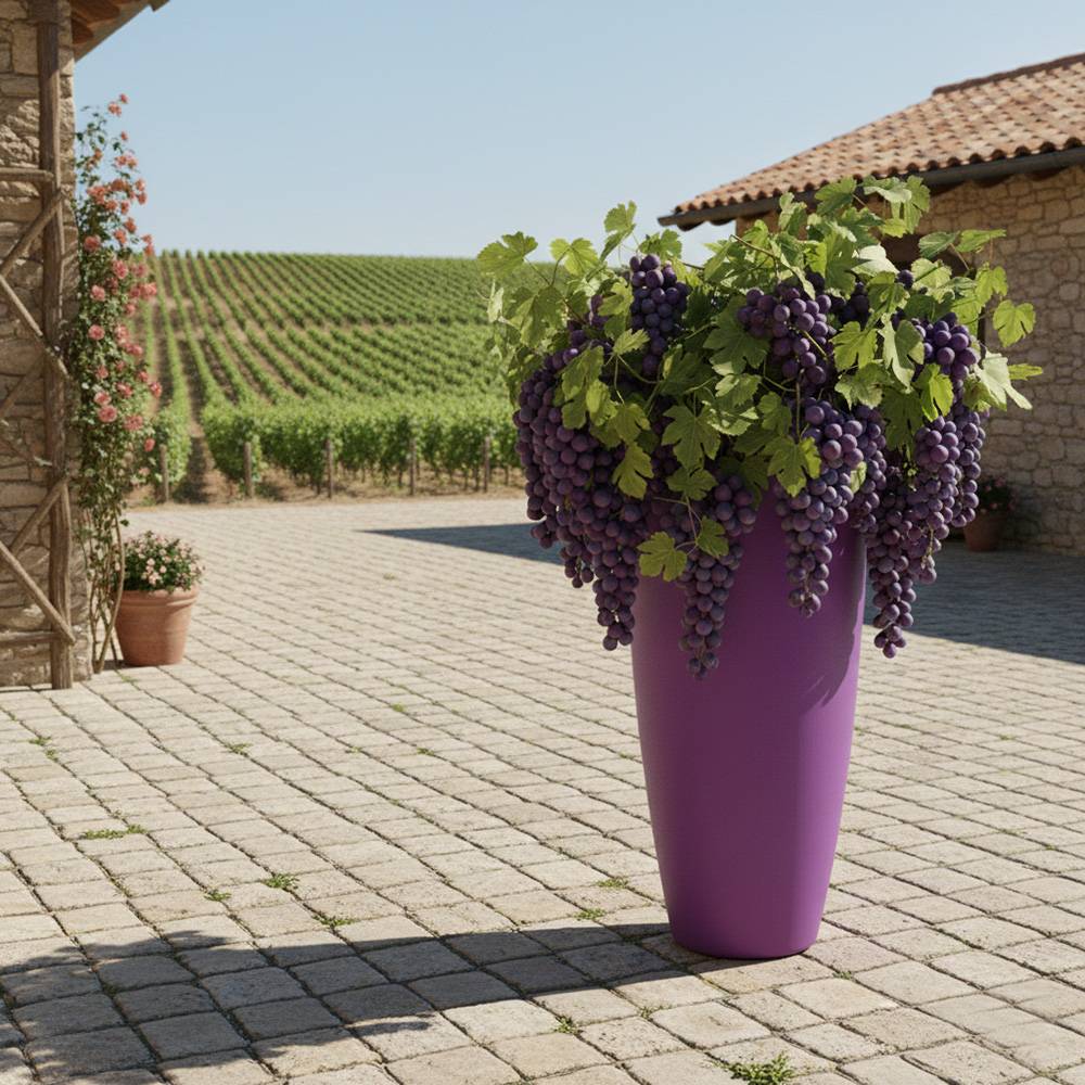 Pot de fleurs conique 200l delight - plast'up rotomoulage - Image 3