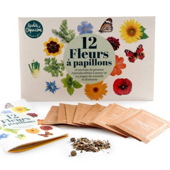 Radis et Capucine - Radis et Capucine - Enveloppe 12 sachets - Fleurs à papillons - Imagen 1