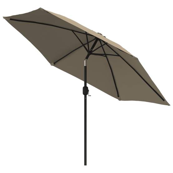 Parasol acier et polyester taupe 300 x 300 x 225 cm - PANGIVO - Image 3