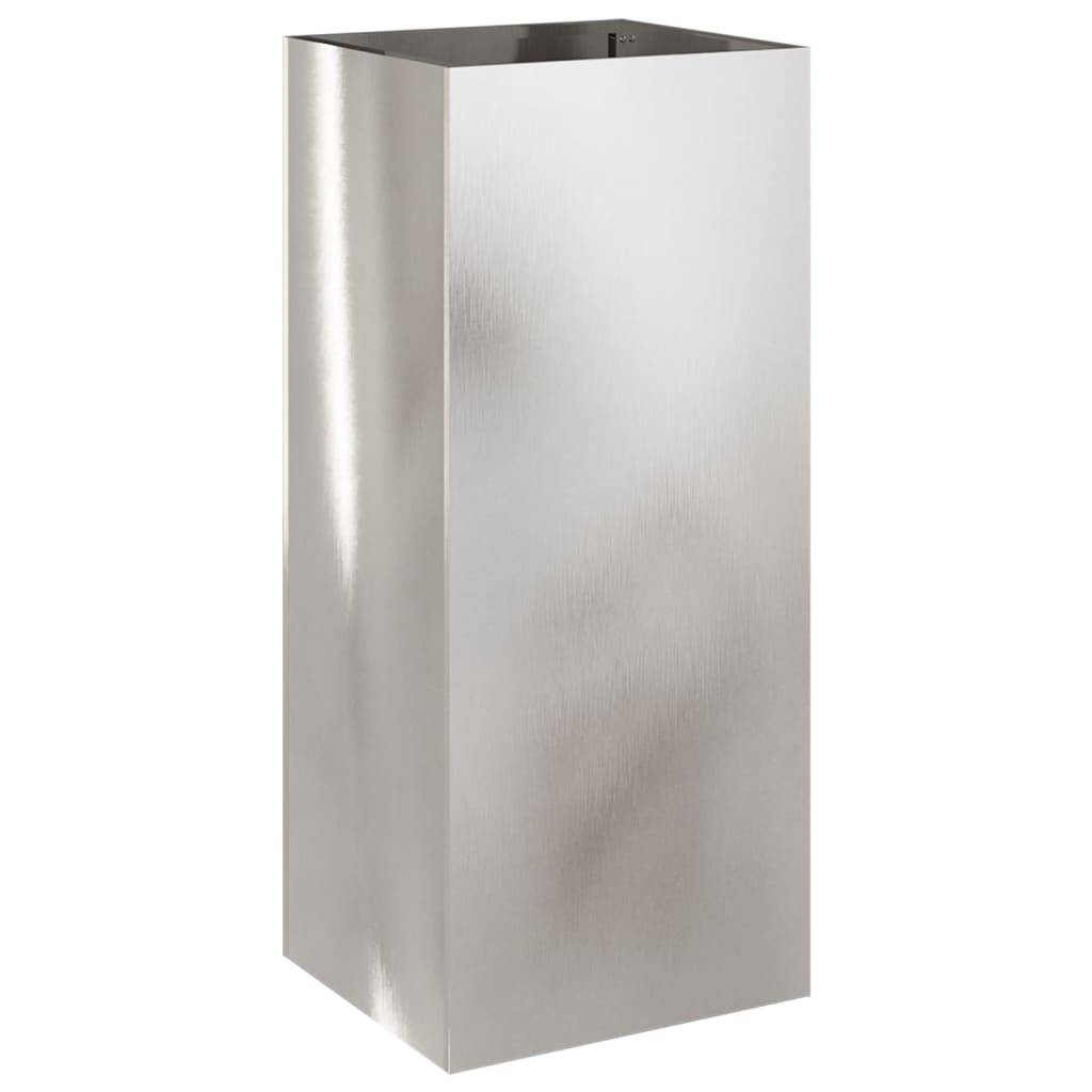 Jardinière acier inoxydable argenté 32 x 29 x 75 cm - PANGIVO - Image 2