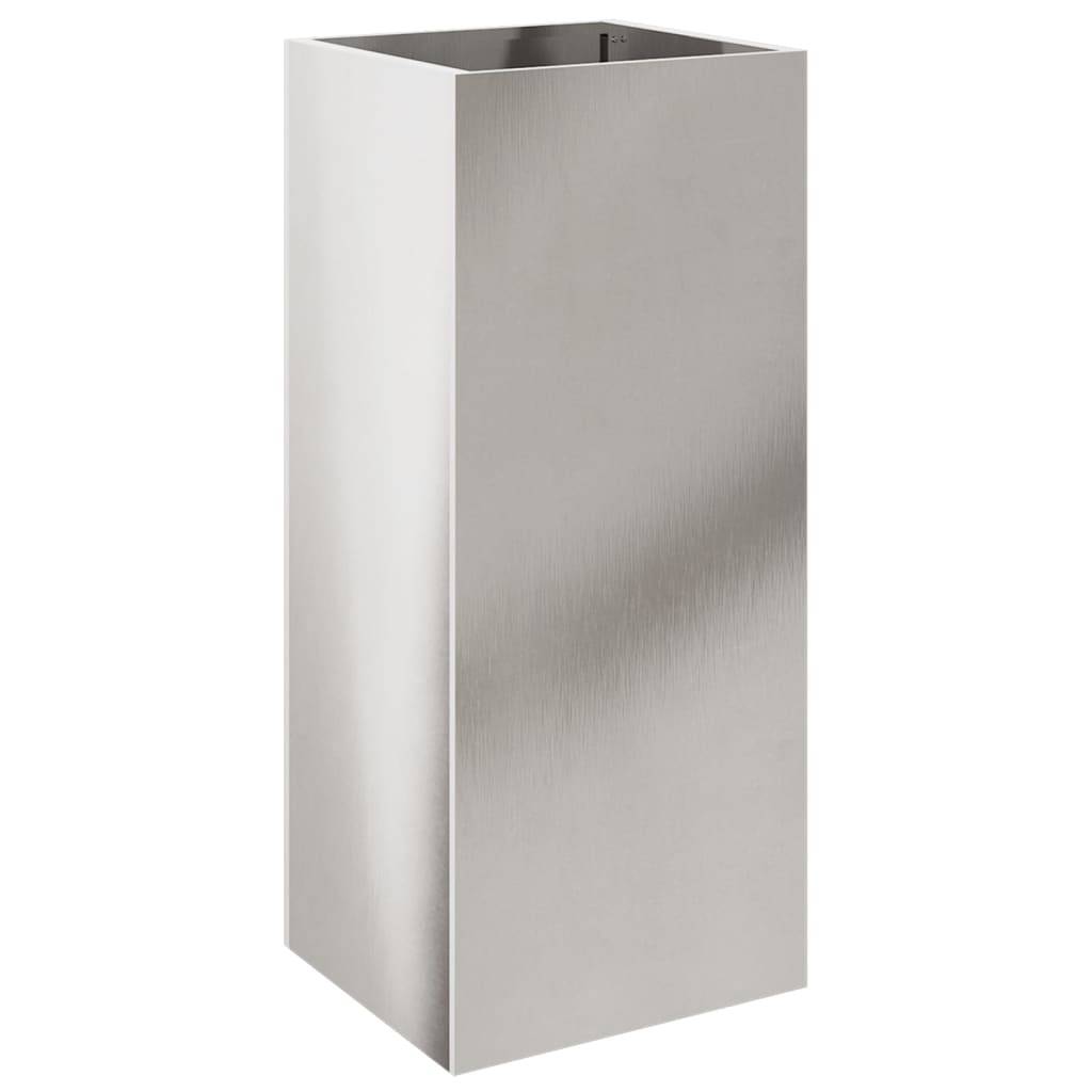Jardinière acier inoxydable argenté 32 x 29 x 75 cm - PANGIVO - Image 6
