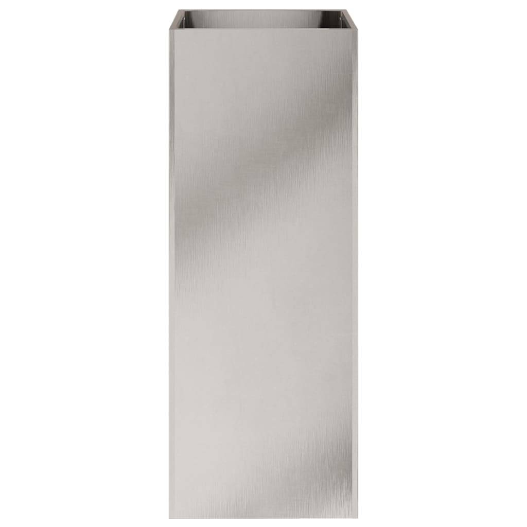 Jardinière acier inoxydable argenté 32 x 29 x 75 cm - PANGIVO - Image 5
