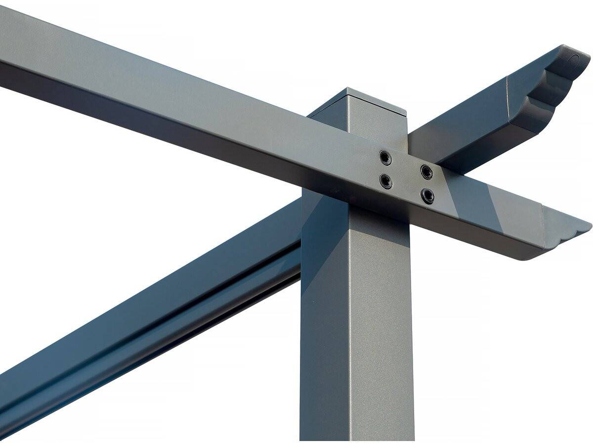 Pergola En Métal Avec Toit Rétractable - 3 X 4 M - Gris -habitat Et Jardin - Imagen 4