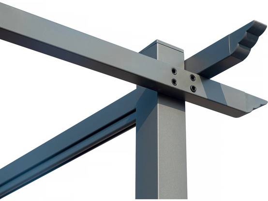 Habitat Et Jardin - Pergola En Métal Avec Toit Rétractable - 3 X 4 M - Gris -habitat Et Jardin - Image 4